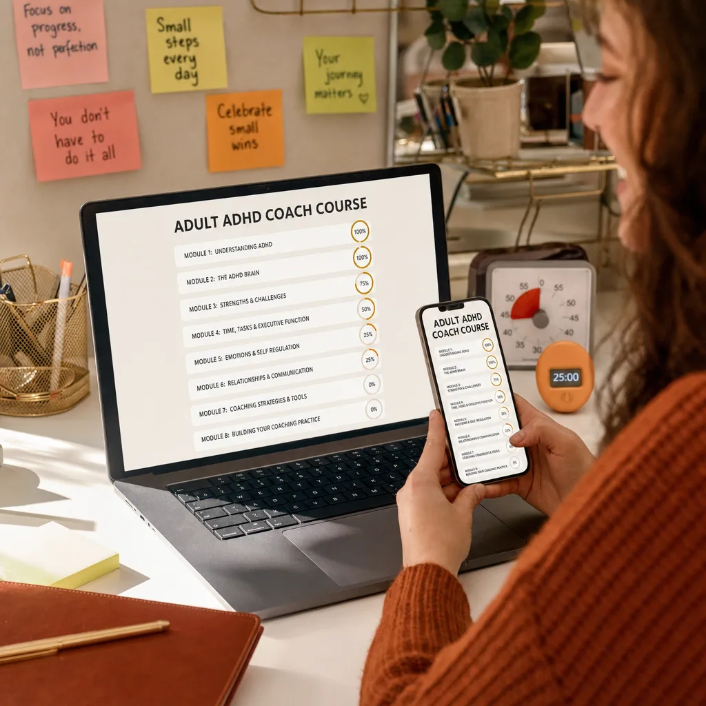 The complete course: 8 modules and 42 lessons in the Kinetic platform